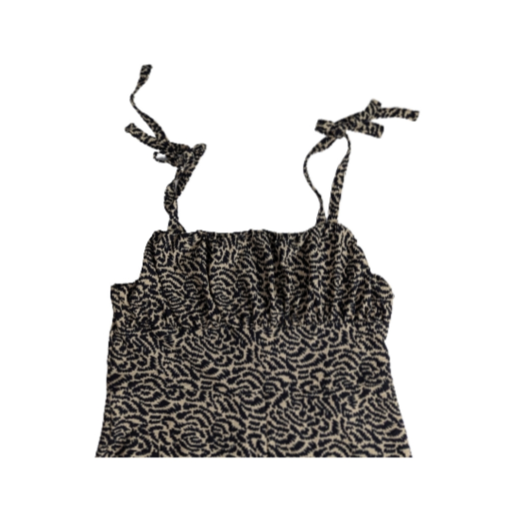 Topshop Tie Shoulder Printed Jumpsuit 10 - Picture 4 of 8